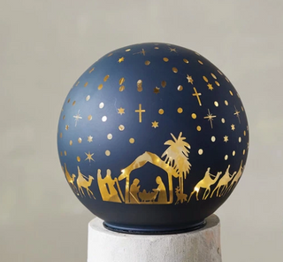 Nativity Glass Ball with LED Light