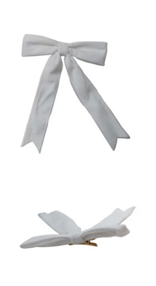 Velvet Clip-On Decor Bow