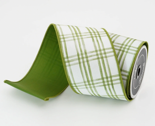 4" Cottage Plaid Olive