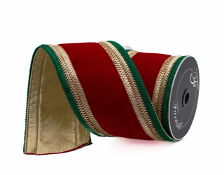 4" Royal Fringe Wired Ribbon