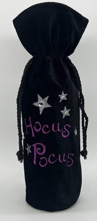 Satin Hocus Pocus wine bag, black