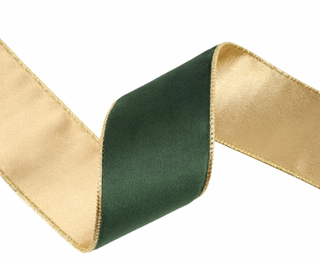 Classic Velvet Green and Gold Ribbon