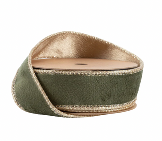 Classic Velvet Moss Gold Ribbon