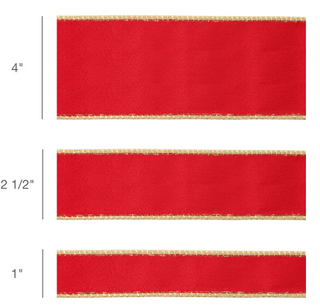 Classic Velvet Christmas Red Ribbon