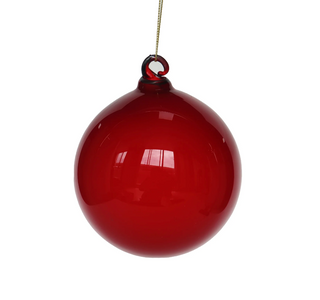 5" Illume Glass Ornament - Red
