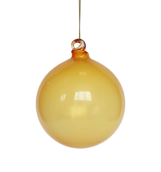 4" Illume Glass Ornament - Yellow