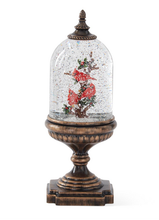 Cardinal Water Spinning LED Snow Globe w/Timer