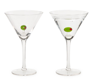 Martini Glass w/Olive