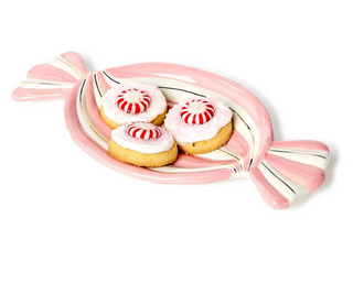 Peppermint Twist Candy Shape Tidbit Dish