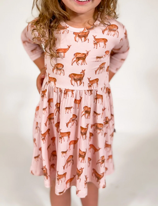 3/4 Sleeve Pocket Dress - Does & Fawns