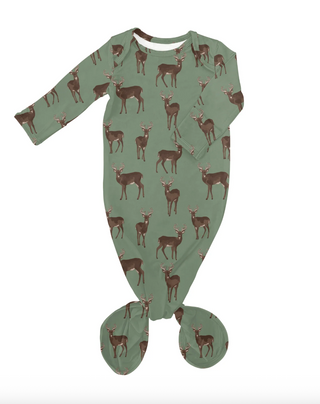 Boy Deer Knotted Infant Gown