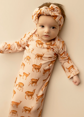 Girl Does & Fawns Knotted Infant Gown