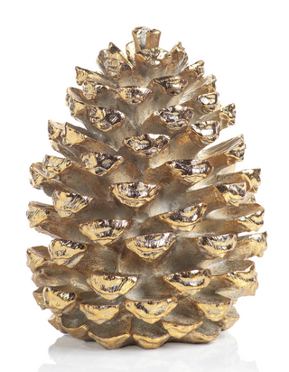 ZODAK  GOLD DECORATIVE PINE CONE - 16"