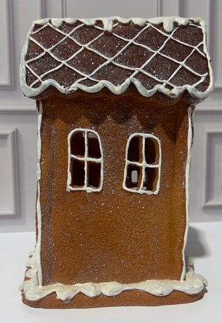 Resin Gingerbread House w LED Light