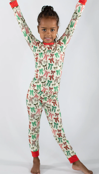 2 Piece Shirt/Pant Holiday Bows