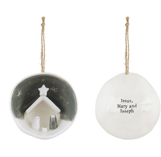 Nativity Half Circle Ornament