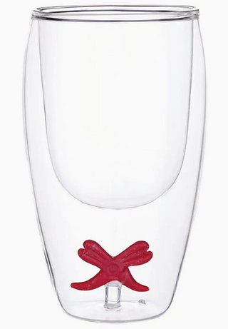 Slant-Seasonal DW Figurine Glass-RedBow