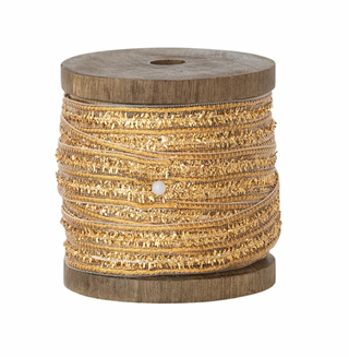 10 Yard 1/2"W Cotton Metallic Ribbon