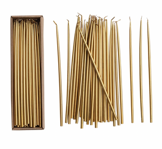 Unscented Thin Taper Candles in Box, Set of 36