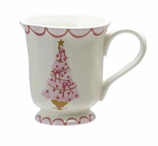 12 oz. Stoneware Mug with Christmas Tree