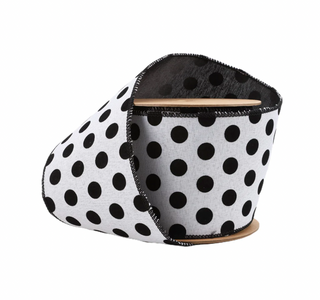4" Wired Glittered Dots Ribbon with Black Backing