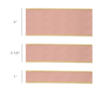 Classic Velvet Pink and Gold Ribbon