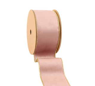 Classic Velvet Pink and Gold Ribbon