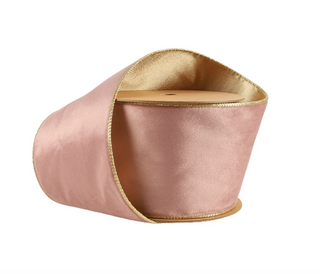 Classic Velvet Pink and Gold Ribbon