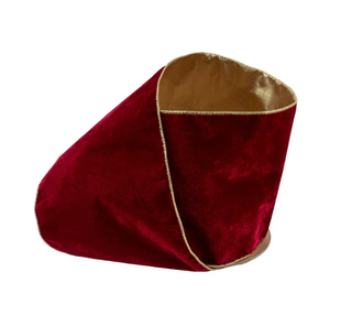6" Wired Deluxe Reversible Velvet Ribbon | Scarlet | 10 Yard Ribbon