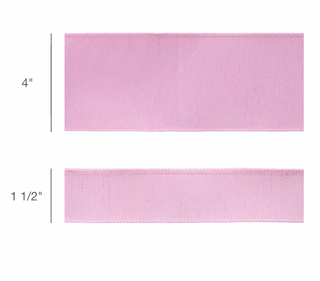 Wired Double-fused Dupioni Ribbon | Red/Lt Pink | 10 Yard Roll