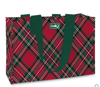 Christmas Plaid Reusable Gift Bag