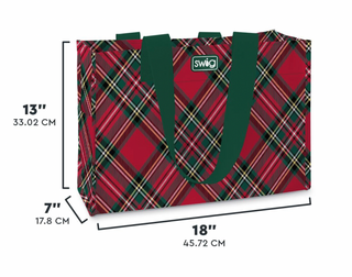 Christmas Plaid Reusable Gift Bag