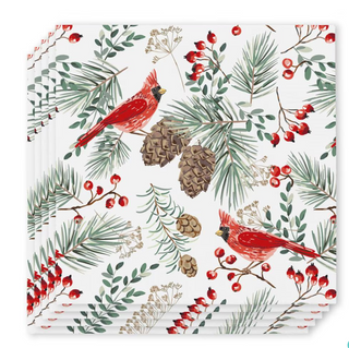 Winter Cardinals Cocktail Napkins