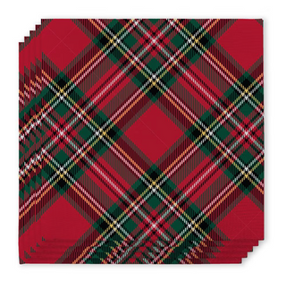 Christmas Plaid Cocktail Napkins