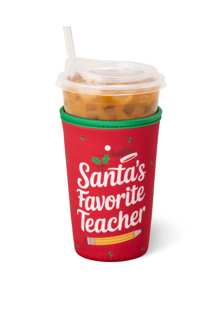 Swig Santa’s Favorite Teacher Med Cup Coolie