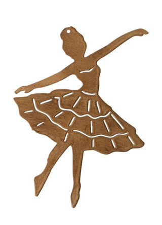 Metal Ballerina Open Arms Ornament