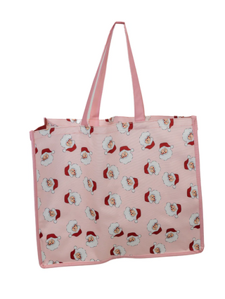 Pink Santa Claus Large Tote