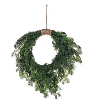 28" Green Douglas Fir Wreath