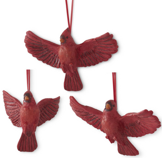 Assorted Resin Cardinal Ornaments