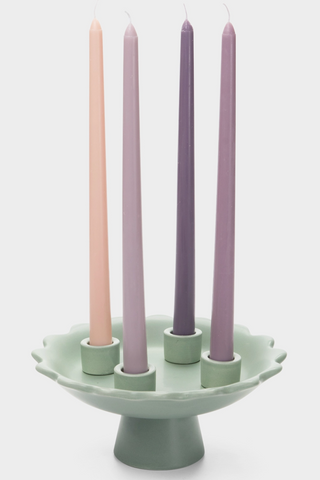 Sage Scalloped Advent Wreath