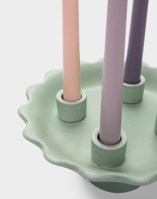 Sage Scalloped Advent Wreath