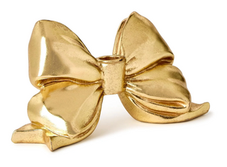 Gold Bow Candle Holder