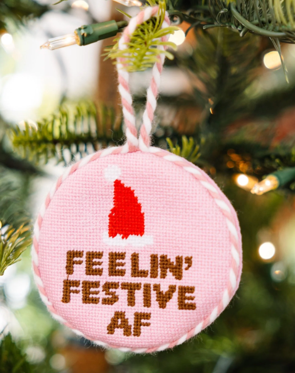 Needlepoint Ornament - Festive AF