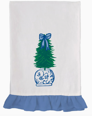 Ginger Jar  Embroidered Tea Towel