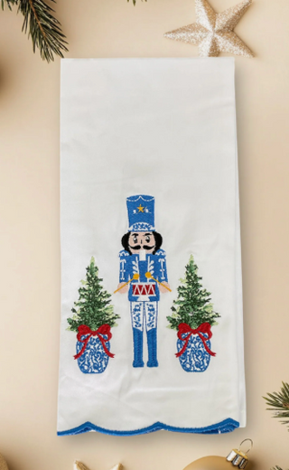 Merry Marchers Embroidered Tea Towel