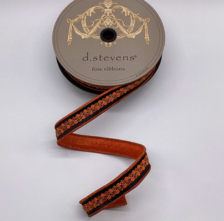 1" Orange & Black Ribbon