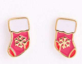 Enamel Stocking Earrings