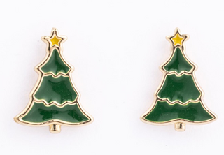 Enamel Tree Earrings