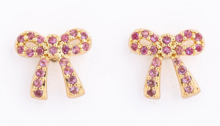 The Holiday Bow Pink Earring