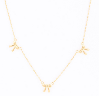 The Holiday Bow Gold Necklace